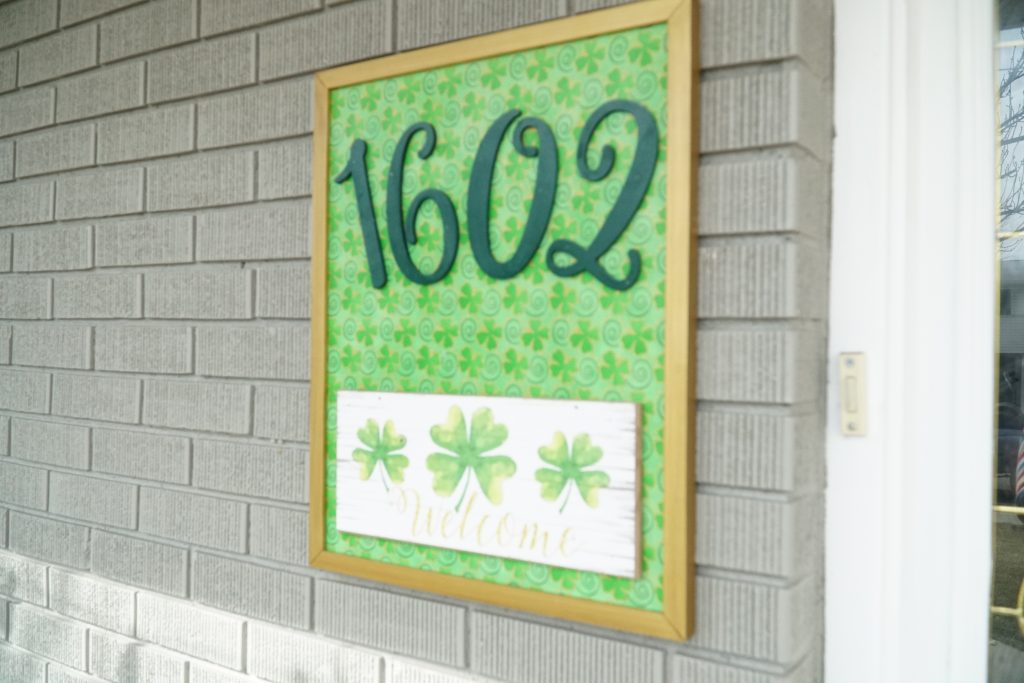 St. Patrick's Day Address Sign - Green